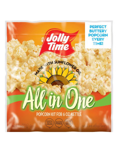 Kit de Palomitas JOLLY TIME 24 Paquetes 170g con Aceite y Sal