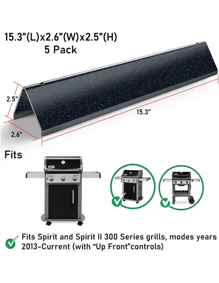 Kit de Piezas de Parrilla Uniflasy para Weber Spirit 300