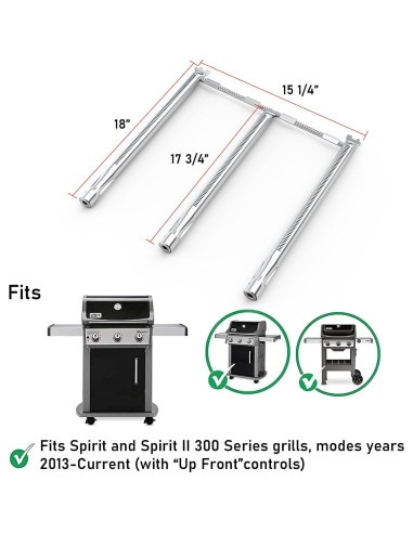 Kit de Piezas de Parrilla Uniflasy para Weber Spirit 300
