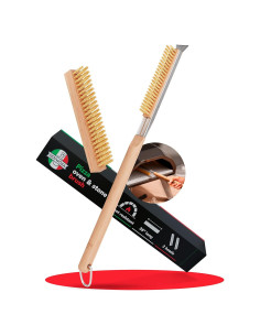 Cepillo para horno de pizza Senwosa 66 cm con raspador y cabezal