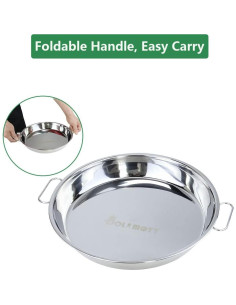 Bandeja de Goteo Acero Inoxidable DOLAMOTY 31.75 cm Big Green Egg 2