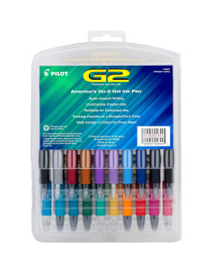 Bolígrafos de Gel Pilot G2, Punta Fina 0.7 mm, 20 Colores 2