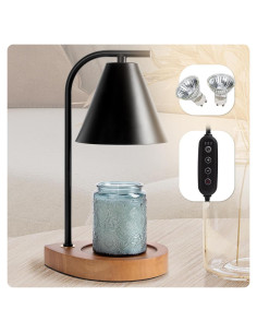 Lámpara Calentadora de Velas Aimoptg Retro con Regulador y Temporizador