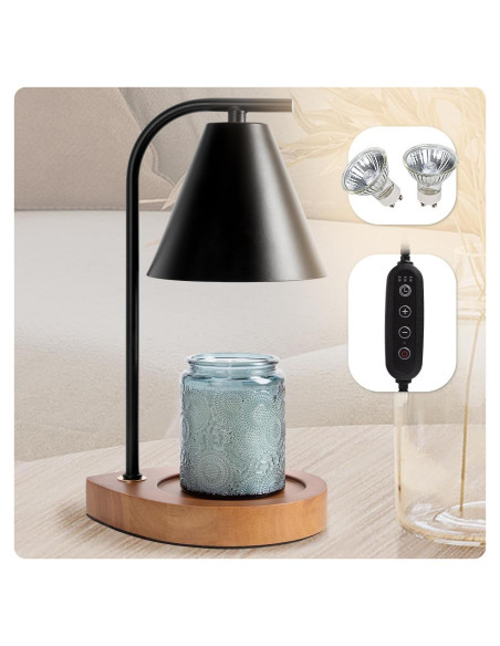 Lámpara Calentadora de Velas Aimoptg Retro con Regulador y Temporizador Lámpara Calentadora de Velas Aimoptg Retro con Regulador y Temporizador