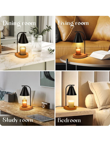 Lámpara Calentadora de Velas Aimoptg Retro con Regulador y Temporizador