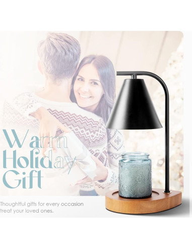 Lámpara Calentadora de Velas Aimoptg Retro con Regulador y Temporizador