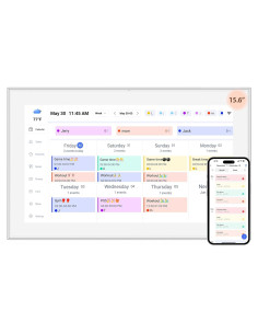 Calendario Digital YENOCK 15.6" Pantalla Táctil FHD Organizador