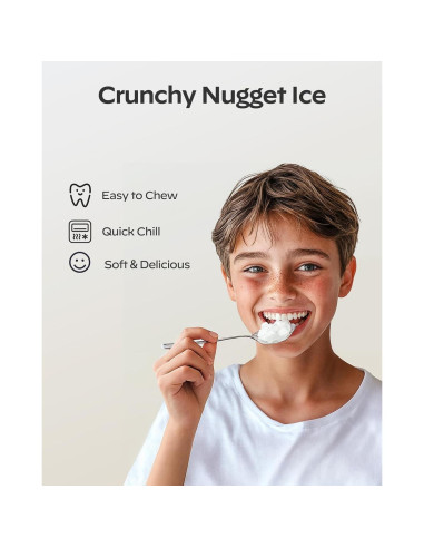 Fabricador de Hielo Nugget HOMEZAY 15 kg/día Compacto