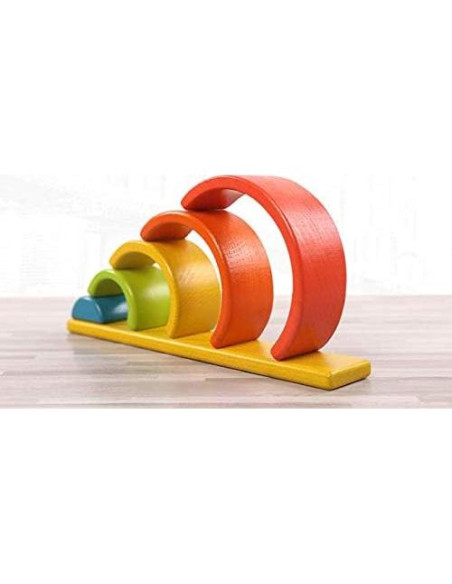 Bloques de Construcción Geométricos de Madera MODERNGENIC 32 Piezas