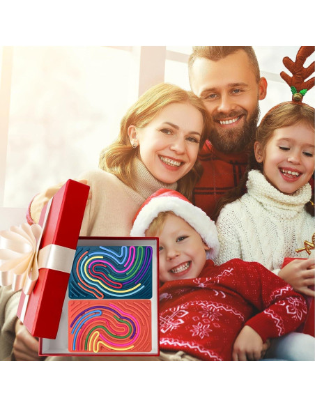 Tablero de Actividad Sensorial Geojec 2Pack Azul Naranja 14 Cuerdas