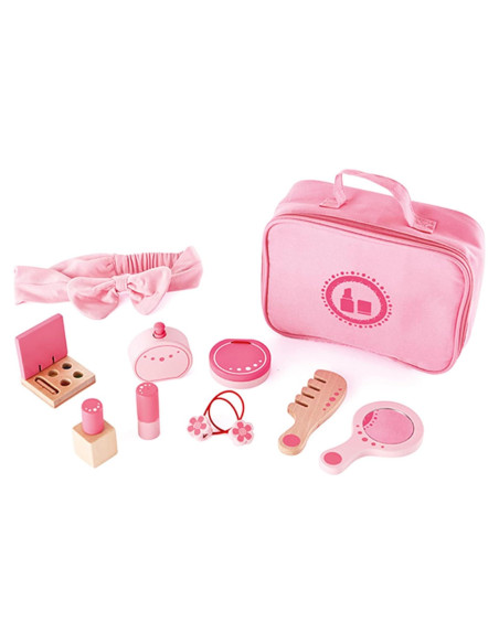 Juego de Belleza de Madera Hape - Accesorios de Maquillaje 11 Piezas