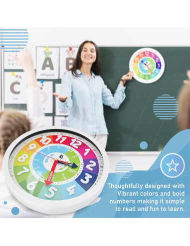 Reloj de Pared Colorido LibreLine 30.48 cm Silencioso