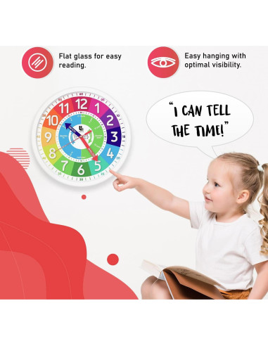 Reloj de Pared Colorido LibreLine 30.48 cm Silencioso