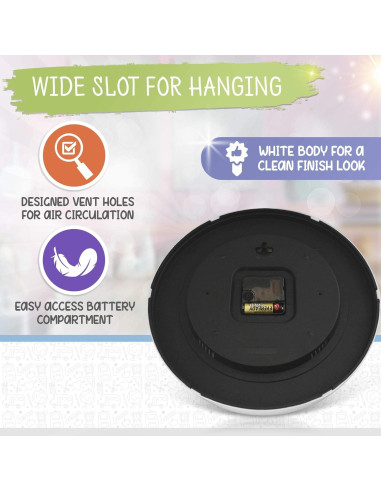 Reloj de Pared Colorido LibreLine 30.48 cm Silencioso