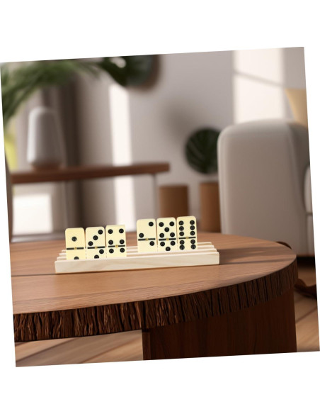 2 Bandejas de Dominó de Madera Antideslizantes Toddmomy