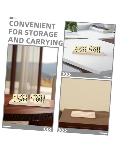 2 Bandejas de Dominó de Madera Antideslizantes Toddmomy