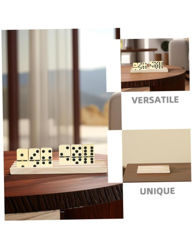 2 Bandejas de Dominó de Madera Antideslizantes Toddmomy