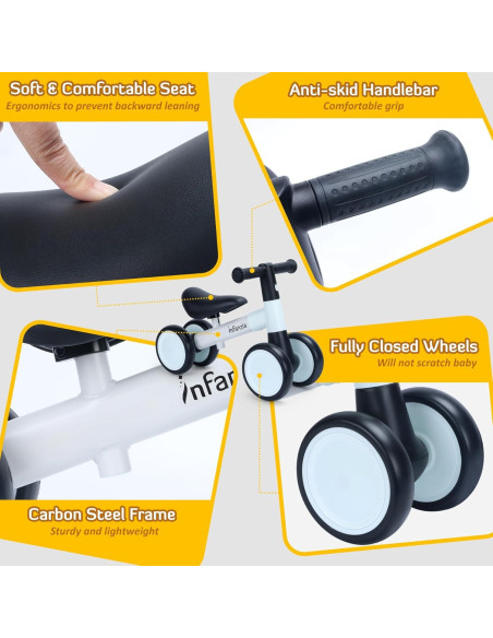 Bicicleta de Equilibrio INFANZIA para Niños 12-36 Meses