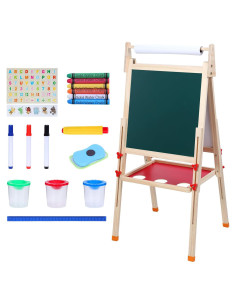 Caballete de Arte para Niños RELAXORIX - Altura Ajustable, Doble Cara