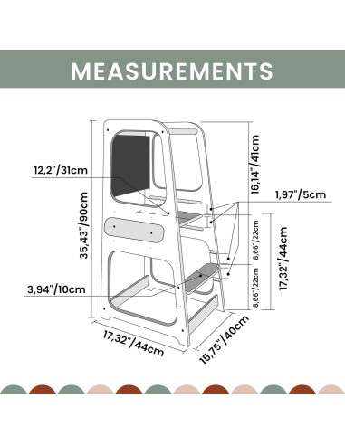 Torre Montessori ajustable Sweet Home 90 cm para niños