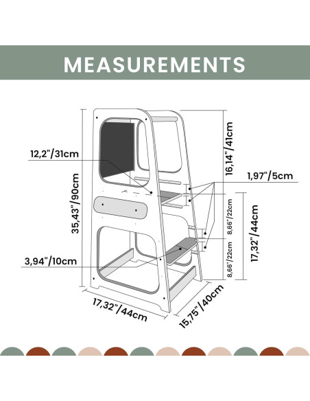 Torre Montessori ajustable Sweet Home 90 cm para niños