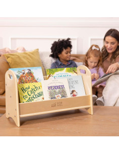 Expositor de Libros ECR4Kids 2 Estantes Natural para Niños 2