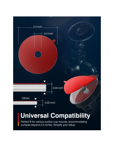 Pads Adhesivos Doble Cara MASIGO 56mm para Soporte de Ventosa