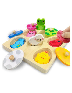 Rompecabezas de Madera OCBTOW Pascua para Niños 17.8 cm