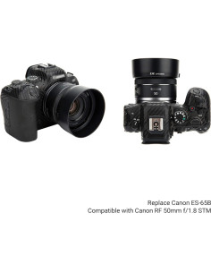 Sombrero de lente Kiwifotos para Canon RF 50mm f/1.8 STM 2