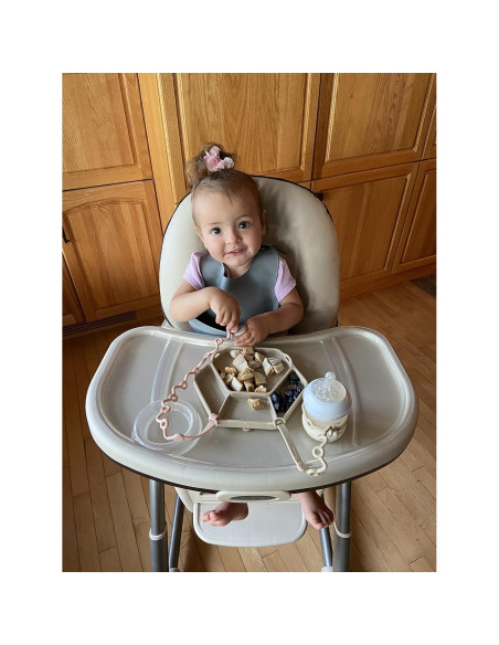 Placa de Succión Smack Fun Rosa Pálido para Bebés y Niños