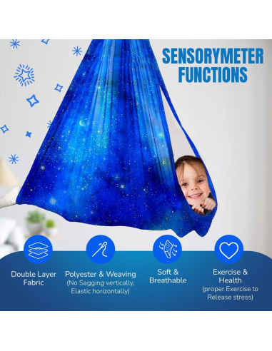 Columpio Sensorial Clipoki 2024 - Interior y Exterior, 150x150 cm, Soporta 136 kg