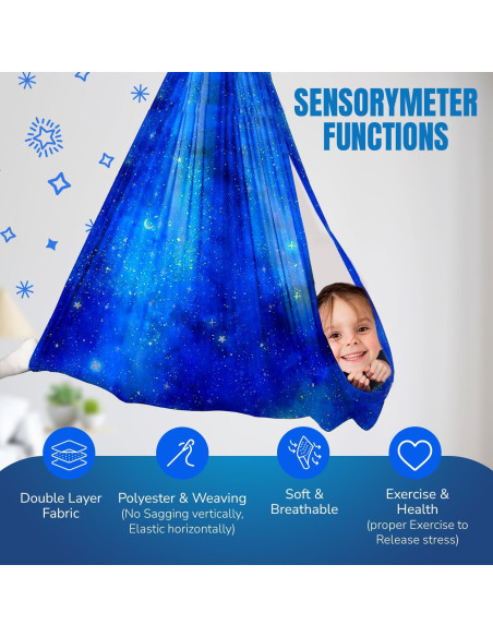 Columpio Sensorial Clipoki 2024 - Interior y Exterior, 150x150 cm, Soporta 136 kg