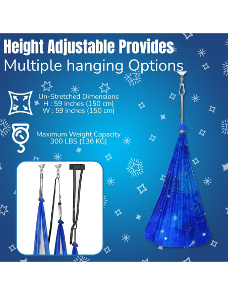 Columpio Sensorial Clipoki 2024 - Interior y Exterior, 150x150 cm, Soporta 136 kg