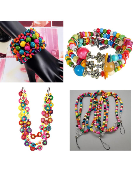 Bolas de Madera Multicolor ToBeIT 10mm 600 Pcs para Manualidades