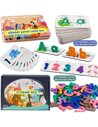 Tarjetas de Flash LOOIKOOS para Niños 3-5 Años - Aprendizaje ABC