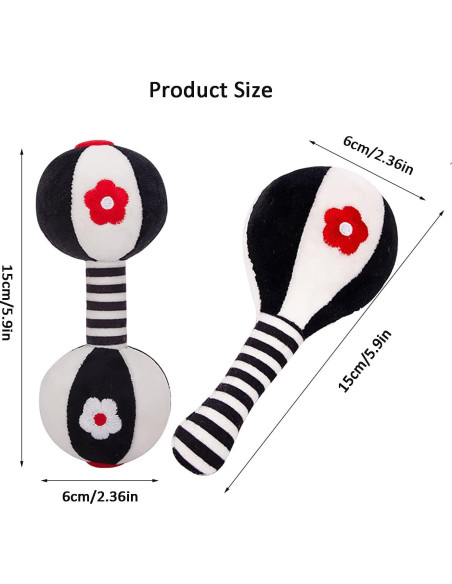 Sonajeros Suaves para Bebés 0-6 Meses SHXERO - 2 Pcs