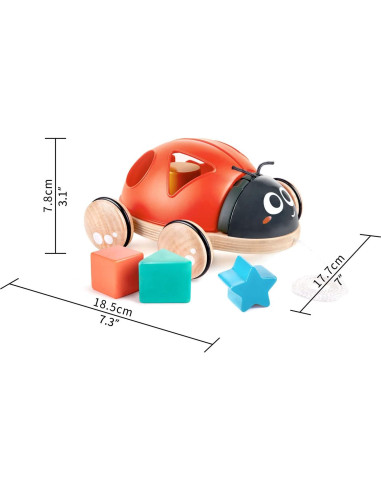 Clasificador de Formas Mariquita Hape para Niños 12+ Meses