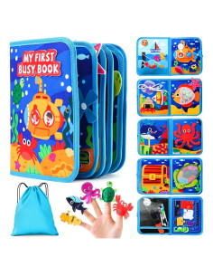 Libro Ocupado Montessori Nangong 19.8x19.8 cm para Niños 1-3 Años