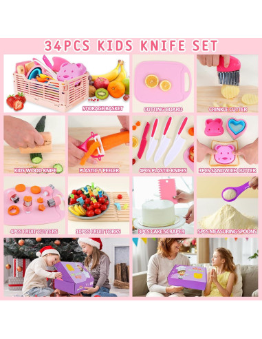 Juego de cocina Montessori para niños 34 piezas PARTY TONIGHT