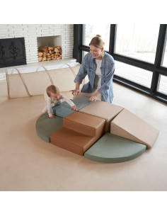 Juego de Escalada ZICOTO para Niños 1-3 Años - Incluye Túnel y Bloques de Espuma 2