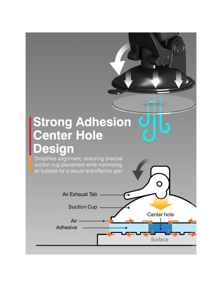 Pads Adhesivos Doble Cara MASIGO 56mm para Soporte de Ventosa