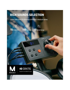 Set de Batería Eléctrica Donner DED-70 para Principiantes 2