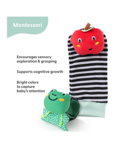 Conjunto de Sonajeros de Calcetines The Peanutshell - 5 Piezas para Bebés 2