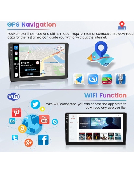 Estéreo de Coche Android Hikity 9" 64GB para Toyota RAV4 2007-2011