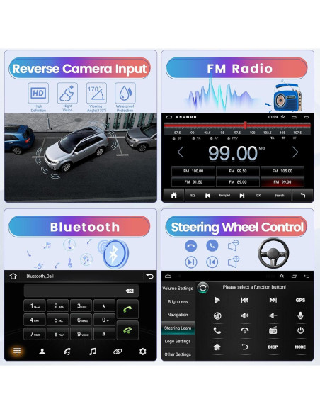 Estéreo de Coche Android Hikity 9" 64GB para Toyota RAV4 2007-2011
