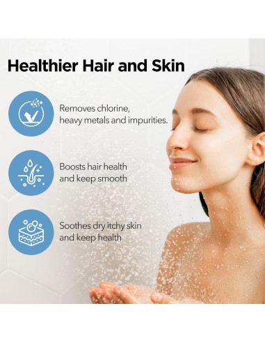 Cabezal de Ducha Filtrado MakeFit - Alta Presión 5 Modos - Níquel Cepillado