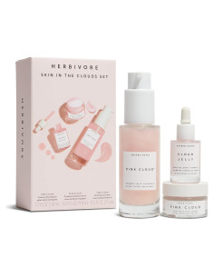 HERBIVORE Crema de Gel Limpiadora Rosa 3 Piezas - Hidratante Facial con Agua de Rosa y Escualano