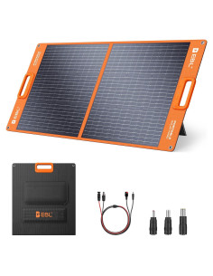 Panel Solar Portátil EBL 100W Monocristalino Impermeable