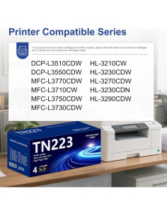 Cartucho de Tóner MANNERES TN223 4PK Negro, Cian, Magenta, Amarillo 2