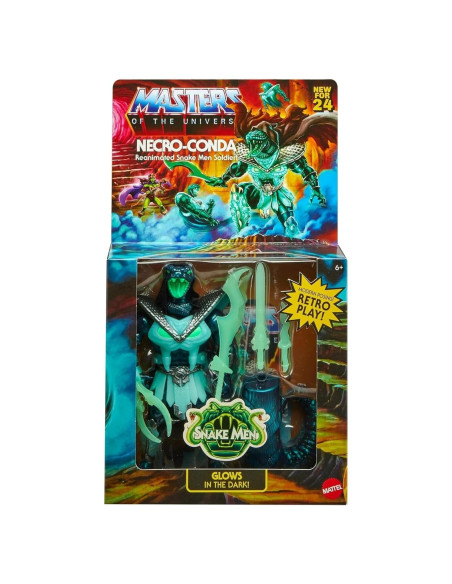 Figura de Acción MOTU Necro-Conda Mattel 13.97 cm Brilla en la Oscuridad Figura de Acción MOTU Necro-Conda Mattel 13.97 cm Brilla en la Oscuridad